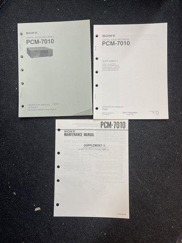 Sony pcm 7010 dat - pcm-7010, dat-recorder