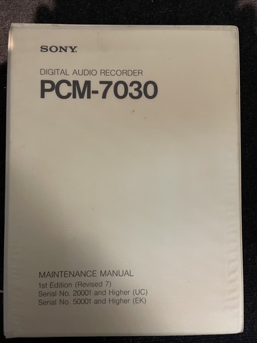 Sony pcm 7030 - pcm-7030, dat-recorder